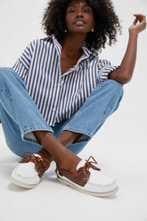 White Brown Portland Docksides